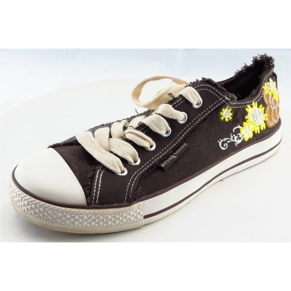 Bitter & Twisted‎ Size 9 M Brown Lace Up Fashion Sneakers Fabric Shoes